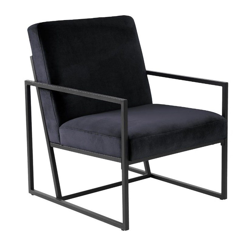 Fauteuil "Agatha"
Velours, Noir