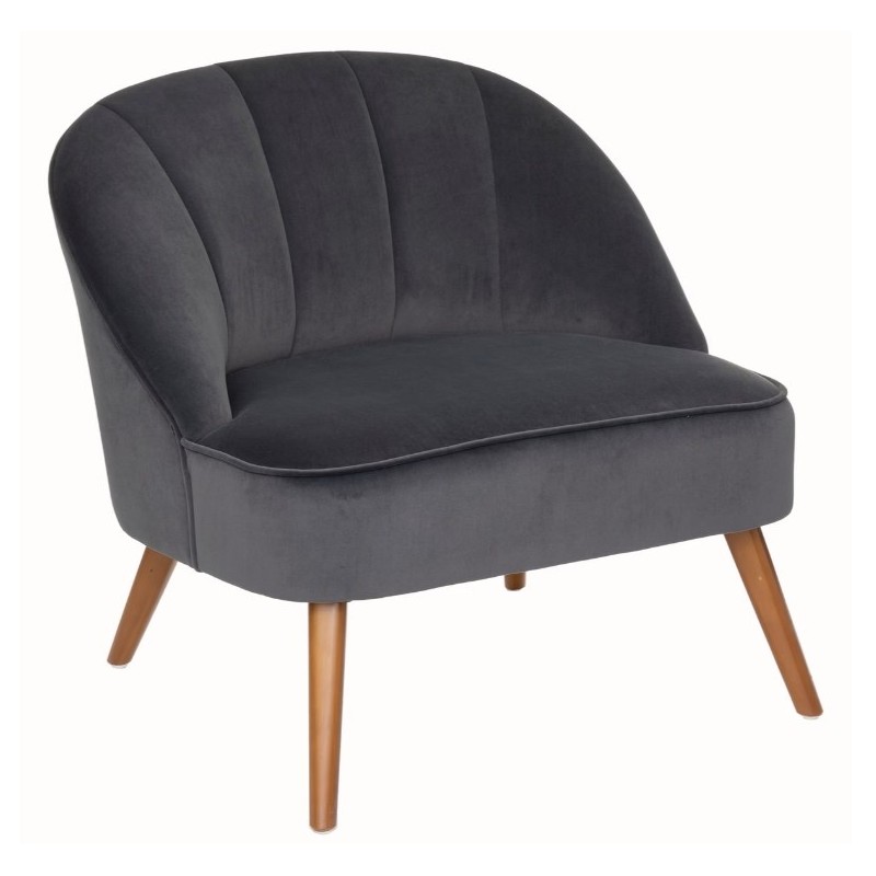 Fauteuil "Naova"
Velours, Gris