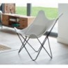 Fauteuil "Oslo" Blanc, Façon fourrure