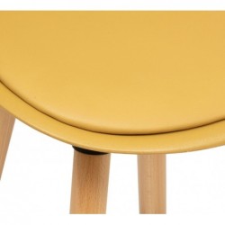 Chaise de bar "Maxon"
Hêtre & métal, jaune ocre