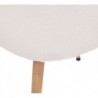 Chaise "Slano", pieds imitation hêtre Bouclette, Blanc