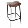 Tabouret de bar "Nils"
Cuir marron, Métal