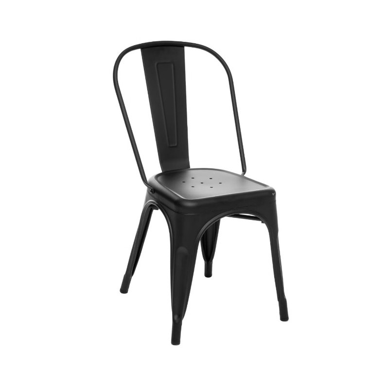 Chaise "Niko" Métal, Noir